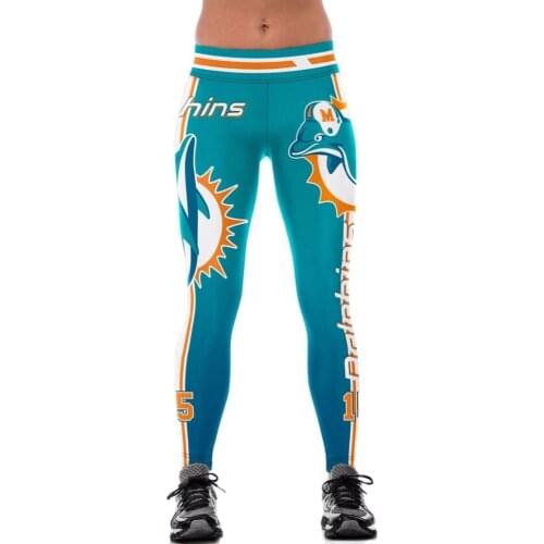 S To 3xL Plus Size Women Blue Sports Leggings High Waist Ice Green Leaves Race Print Elastic Spring Autumn Pants