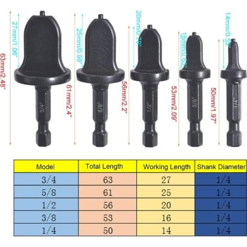 Air Conditioner Tube Expander Swaging Tool Drill Bit Pipe Flaring 1/4” 3/8” 1/2