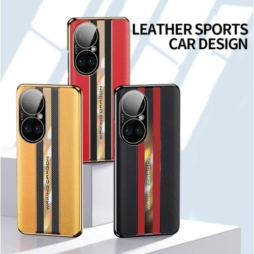 Luxury Business Shockproof Lens Protection Leather Phone Case For Huawei P50 Pro Cover For Huawei Mate 40 30 Pro 40RS Fundas Bag
