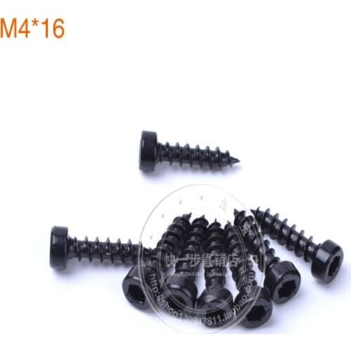 M4 * 16 speaker DIY hardware black hexagon socket self tapping screw