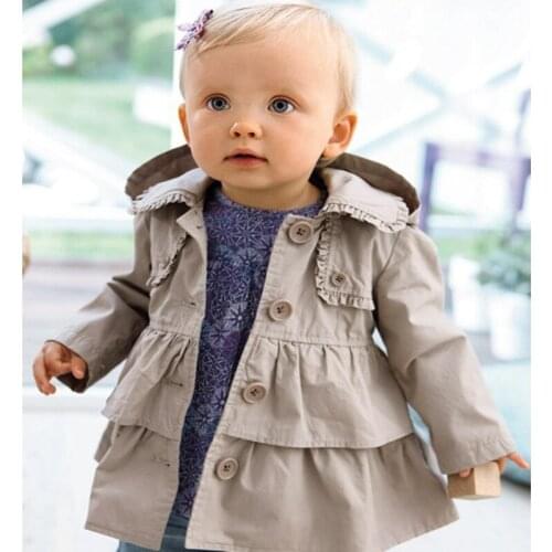 Childrens Clothing Spring and Autumn Girls Windbreaker Jacket Autumn New Style Baby Toddler Girl Fall Coat Clothes