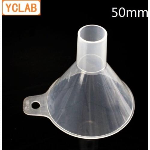 YCLAB 50mm Funnel PP Plastic Flat Head Polypropylene Laboratory Chemistry Equipment