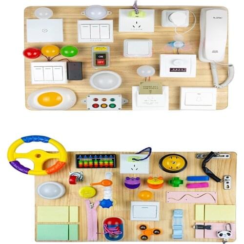 Child Busy Board DIY Accessories for kids Educational Activity Board Sensory Montessori Toy Part Fine Motor Skill Cognition Game