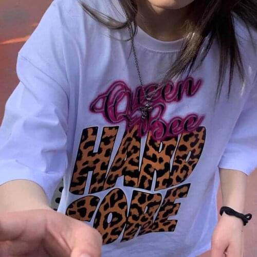 Women Tshirt Summer letter dropshipping Short sleeve harajuku Tops vintage aesthetic kpop gothic graphic tees oversized clothes