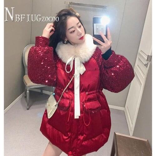 Winter Women Parkas Fluff Collar 2020 New Korean Loose Fashion Female Coat