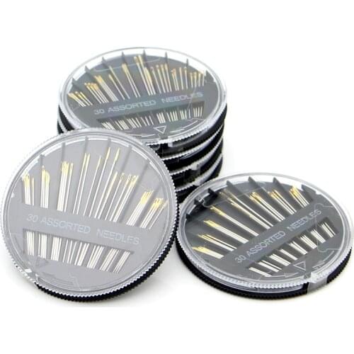 30Pcs Stainless steel Hand Sewing Needles Assorted Hand Sewing Needles Embroidery Mending Craft Quilt Sew Case