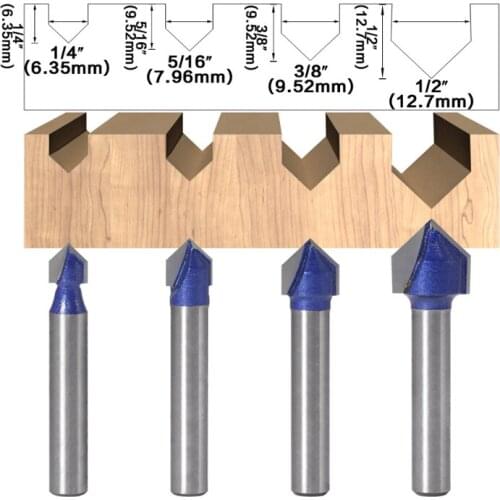 6 mm handle professional 90 degree v-knife trimming machine tool head aluminum plastic plate slotting integrated wall folding kn