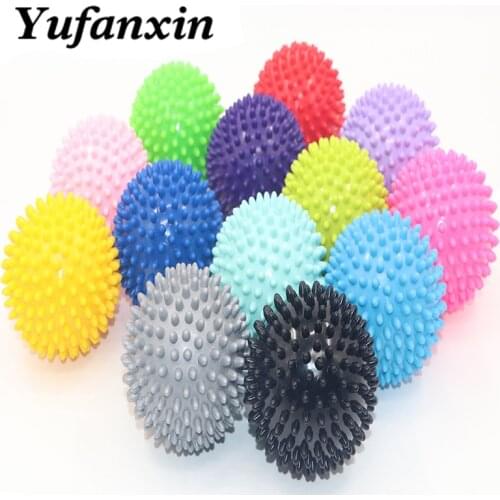 7.5/9CM 8 Color Massage Ball Fitness PVC Hand PVC Soles Hedgehog Sensory Training Grip the Ball Portable Physiotherapy Ball