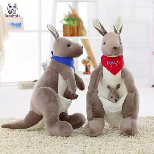 BOLAFYNIA Children Plush Stuffed Toy Australian parent-child kangaroo doll Baby Kids Toy for Christmas Birthday gift
