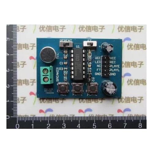 Free shipping ISD1820 voice board / ISD1820 voice module / sound module with microphone recording