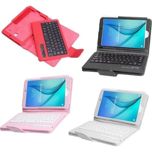 For Samsung Galaxy Tab E 8.0 T377 T375 T377V SM-T377 Tablet PU Leather Case Stand Cover + Detachable Wireless Bluetooth Keyboard