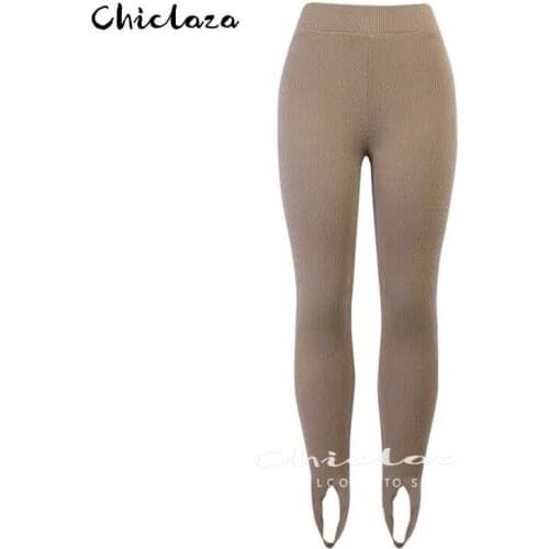 Женские брюки с высокой талией CHICLAZA China At AliExpress