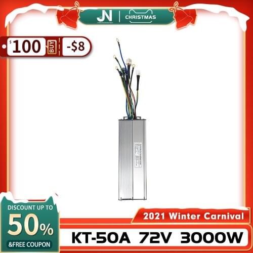 Electric Bicycle KT-50A Squarewave Controller 18 Mosfet SM Plug With KT LCD3/4/5 Display Use For 56V72V90V 3000W Brushless Motor