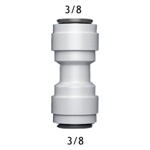 3/8" - 3/8" OD Tube PE Pipe Fitting Hose Straight Quick Connector Aquarium RO Water Filter Reverse Osmosis System