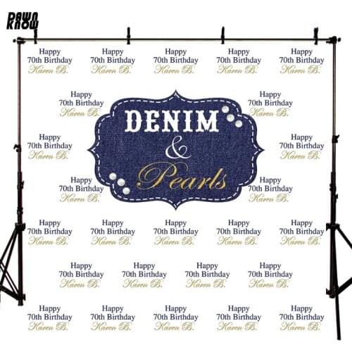 DAWNKNOW 70th Letter Photography Background Photocall Personal Adult Birthday Party Photo Shoot Backdrop Customize lv2250