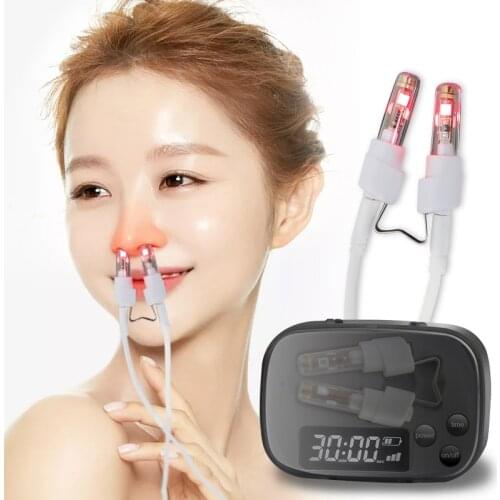 Pocket size cold laser rhinitis treatment device sleep aid device physical therapy equipment for allergic rhinitis