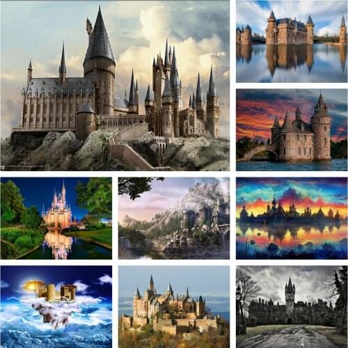 America Orlando Castle Diamond Painting Full Drill Square/Round Diamond Embroidery Landscape Cross Stitch Kits Home Wall Decor