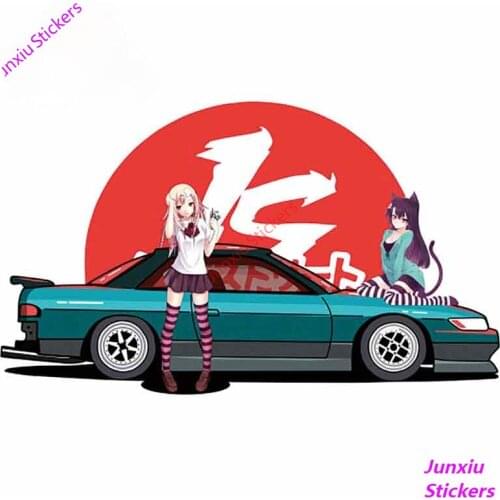 Creative ILLEGALSTREET X ANIME Fine Car Sticker for Bumper Truck Window Sunscreen Decal 4x4 Off Road Car Accessories KK13x10cm