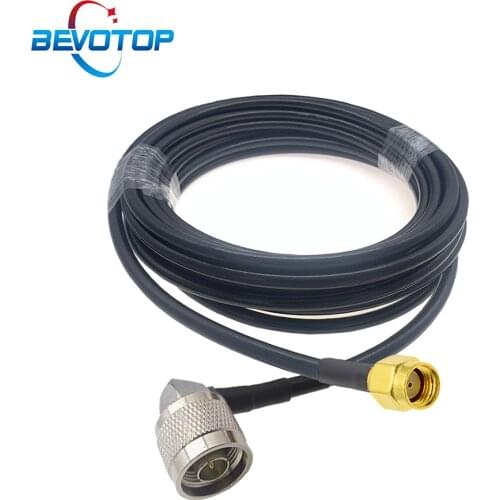 N Male Right Angle to RP-SMA Male Connector Cable LMR200 PIgtails 50 Ohm 50-4 Low Loss Cord 3G 4G LTE Antenna Adapter Jumper