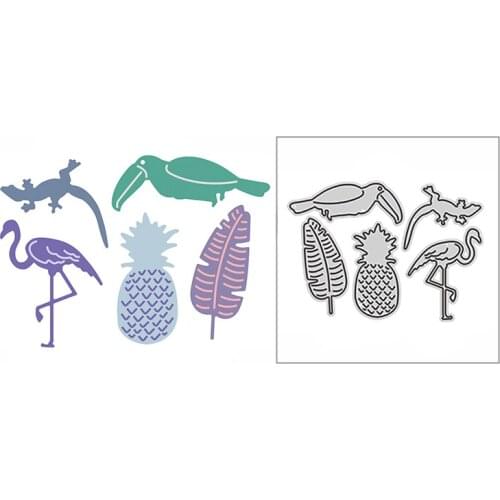 New Flamingo Toucan Pineapple Craft Embossing Mold 2021 Metal Cutting Dies for DIY Decor Scrapbooking Album Card Making No Stamp