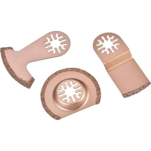 Oscillating Saw Blades - 3Pcs Multi Function Tile Saw Blades Set For Ceremic Porcelain Tile Cutting, Carbide