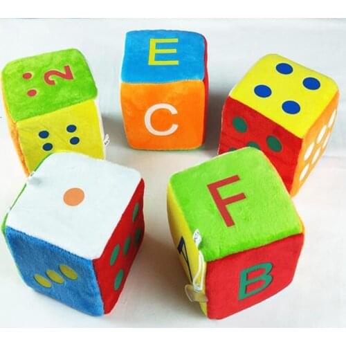 Plush dice childrens toys toss dice car pendants rear-view mirror pendant pendants desk home furnishings10*10*10cm