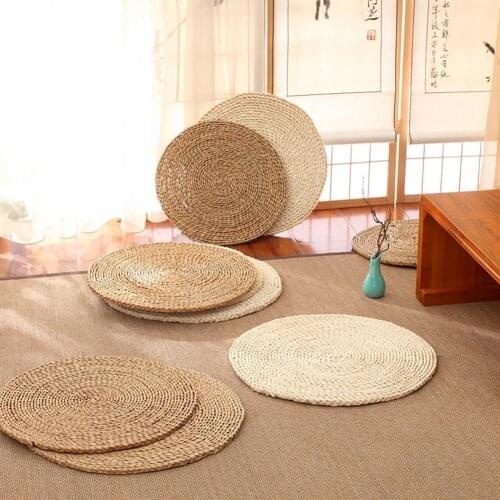 Durable Rattan Placemat Anti-Skidding Hot Insulation Heat Resistant Not Easy Deform Braided Straw Table Mat for Home