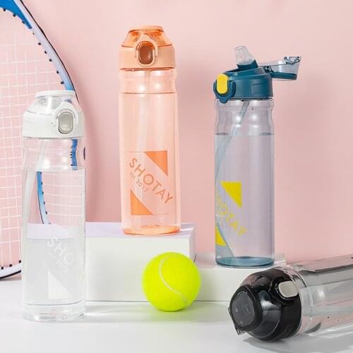 Tritan Material Bouncing Straw Cup Outdoor Sports Portable Plastic Cup Large Capacity Space Cup Water Bottle with Straw