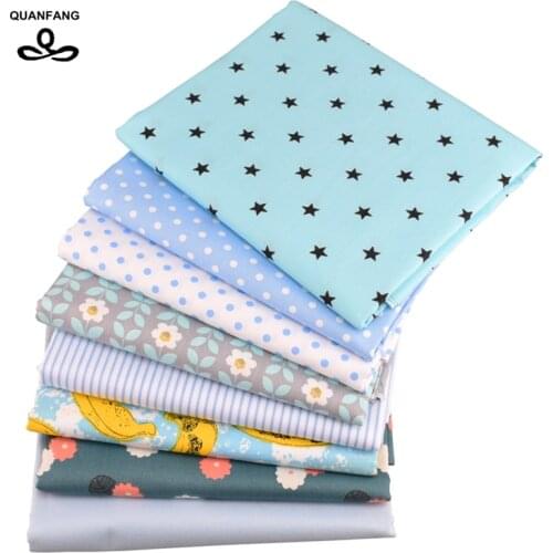 QUANFANG Printed Twill Cotton Fabric For Sewing DIY Quilting Baby Children Sheet Pillow,Cushion,Toys,Half Meter 50X160cm/Piece