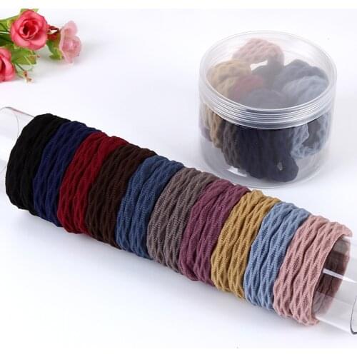 20PCS/Box Women Girls Simple Basic Elastic Hair Bands Ties Scrunchie Ponytail Holder Rubber Bands Fashion Headband Hair Accessor