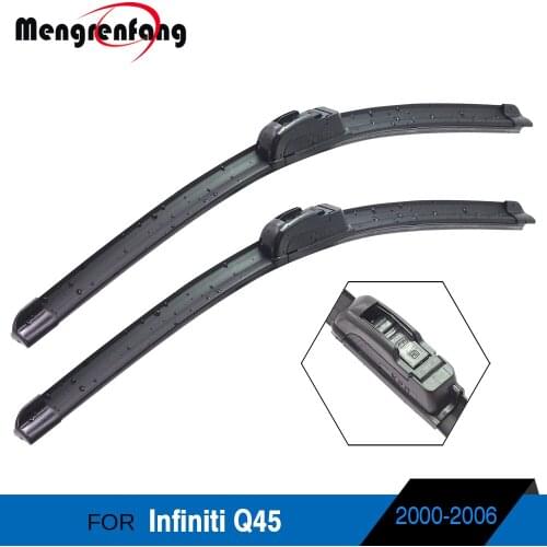 For Infiniti Q45 2000-2006 Car Frameless Front Windscreen Wiper Blades Soft Rubber Wiper