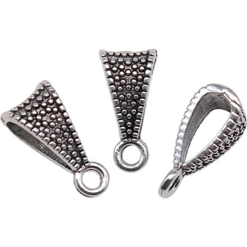 WYSIWYG 10pcs 15x7x6mm Pendant Charms Clasps Clips Bails Connectors European Bail Bead For Jewelry Findings