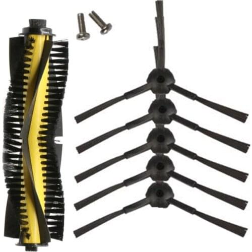 8* Robot Vacuum Cleaner Main Brushes Side Brush for ilife V7 V7S V7s plus Robotic Vacuum Cleaner Brush Parts Accessories