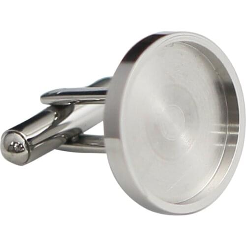 Beadsnice Stainless Steel Cufflinks Men Blank Cufflink Base Personalized Wedding Gift 28862