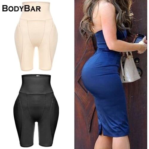 Ladies Padded Butt Hip Enhancer Shorts Shaper Underwears For Female Summer Sexy Beige Pants 2021 High Waist Shapewear Intimates