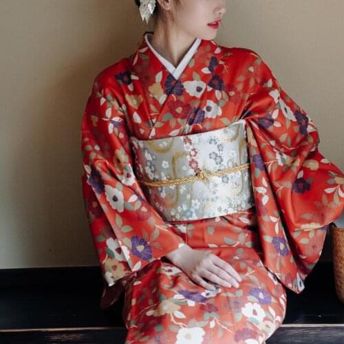 Hot Sale Girl Japanese Female Elegant Bathrobe Gentle Literature Retro Japanese Improved Kimono