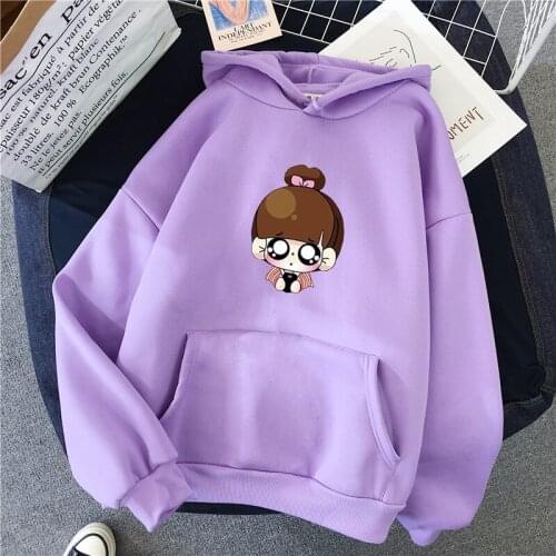 Womens Pullover Kawaii White Oversized Hoodie Tops Female Winter Hooded Sweatshirt Woman Harajuku Cartoon Cute Girl