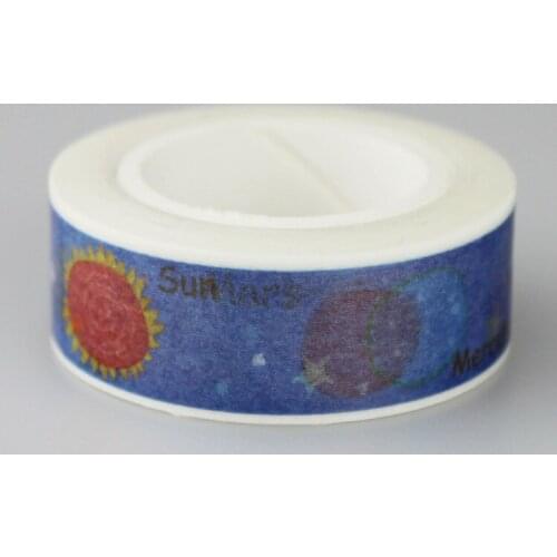 1.5cm Universe Adhesive Tape for Scrapbooking DIY Craft Sticky Deco Masking Japanese Paper Washi Tape