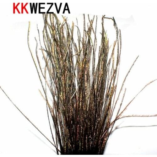 1 Bag Natural Peacock Herl Feather Wire Fly Tying Material Olive Green Fly Fishing Lure Bait Nymphs Streamers Flies Accessories