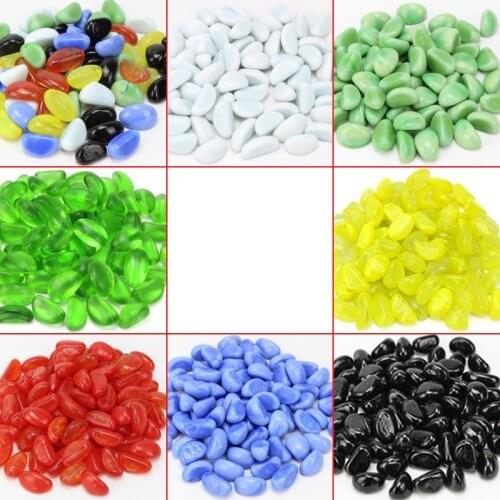 10pcs Cobblestone Aquarium landscaping sand exquisite crystal stone flower pot fish tank decoration colorful stone aquarium