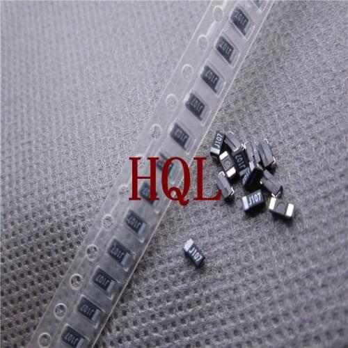 100PCS 1206 （3.20mm x 1.60mm）3216 100uF(107) ±10% 6.3V Tantalum Capacitors - Solid SMD