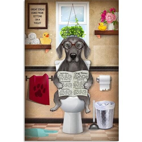 5d diy diamond painting dog toilet picture full square round 3d diamond mosaic diamond embroidery