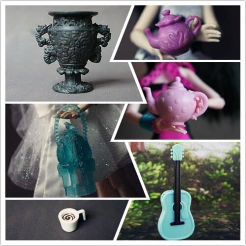 Dolls Accessories For Licca Doll For Barbie Doll For 1/6 Doll House Kids Toy Party Backpack bag Bracelet necklace parts no doll