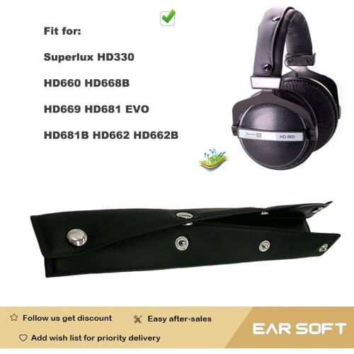 Earsoft Replacement Ear Pads Cushions for Superlux HD330 HD660 HD668B HD669 HD681 EVO HD681B HD662 HD662B Headband Accessories
