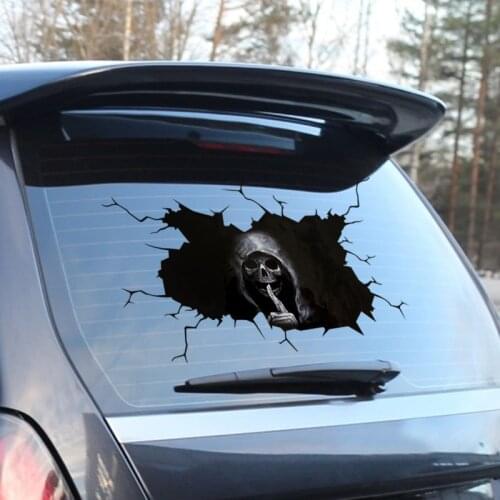 Car Stickers Scary Skull Decals Sticker For Bmw E46 Fake Taxi Cars Bone Skeleton Window Bumper Truck SUV Home Door Wall Sticker
