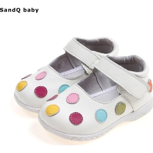Baby Toddler Shoes 2020 New Spring Summer Genuine Leather Children Shoes for Girls Polka Dot Kids Sandals Girls Princess Shoes