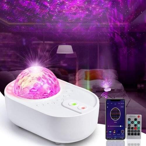 Spaceship Laser Colorful Starry Sky Galaxy Projector Lamp Child Blueteeth USB Music Player Star NightLight LED Night Light