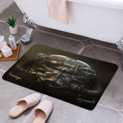 Helmet 3D Print Doormats Rectangle Non-Slip DoorMat Bedroom Kitchen Entrance Print Door rugs Dropshipping