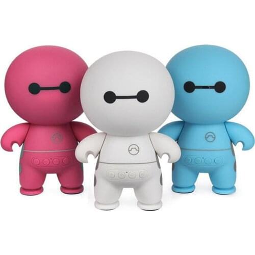 Cute Cartoon Baymax MIni Portable Wireless Bluetooth Speaker Smart Handfree with Microphone Wireless Bluetooth Speaker