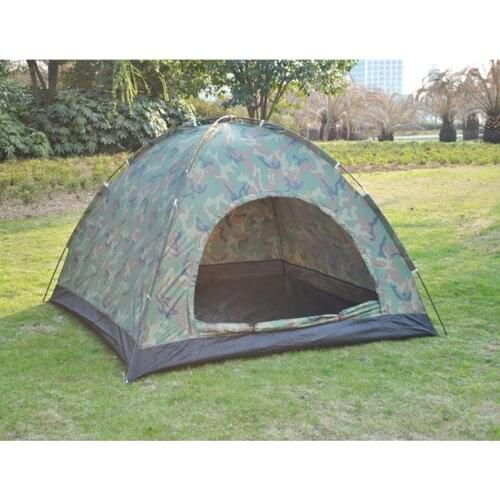 Fashion Design 210D Waterproof Oxford Cloth Military Camp Camouflage With Tent High-Strength Fiberglass Pole